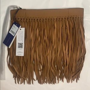 Rebecca Minkoff Stevie Leather Fringe Clutch NWT